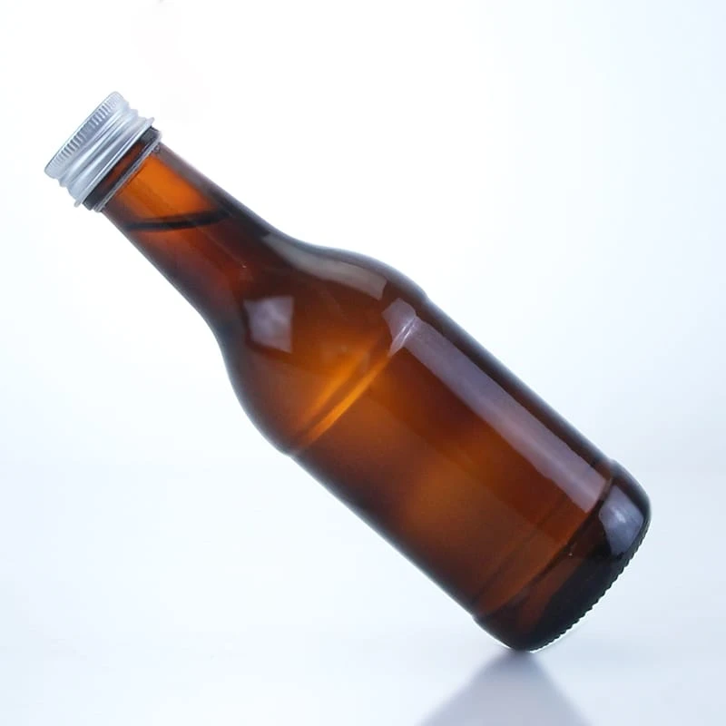 472-200ml amber glass rum bottle with ropp cap