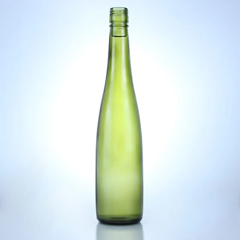 hot sale cone shape beverage green bottle 