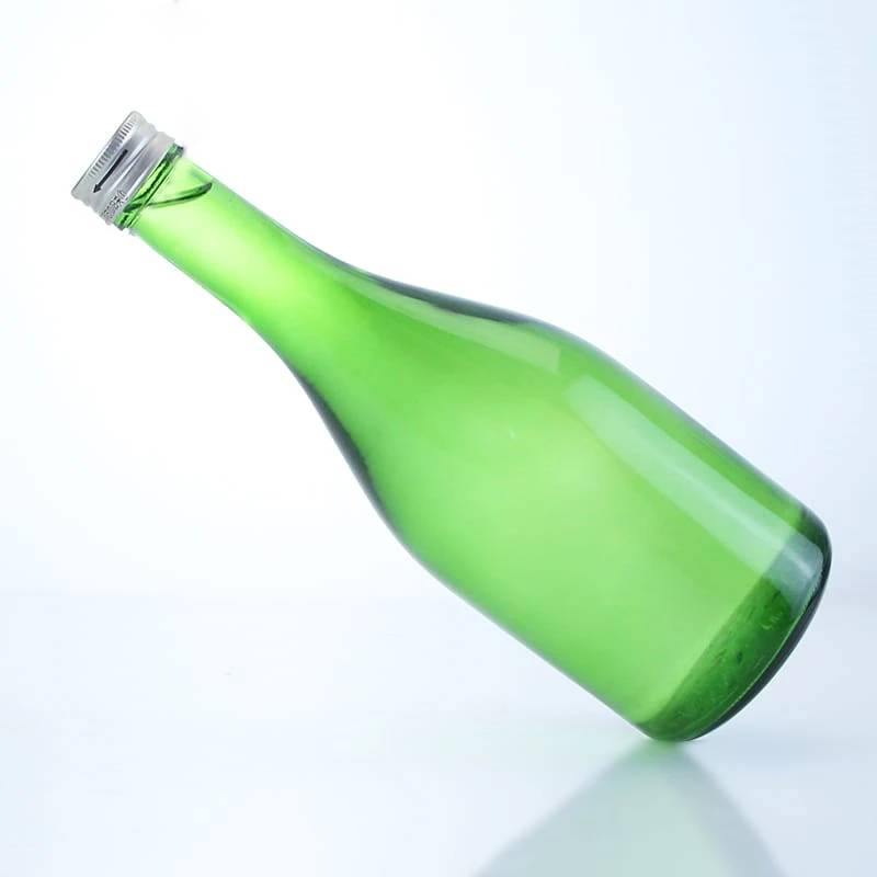 477-360ml drop shaped glass water bottle with screw cap