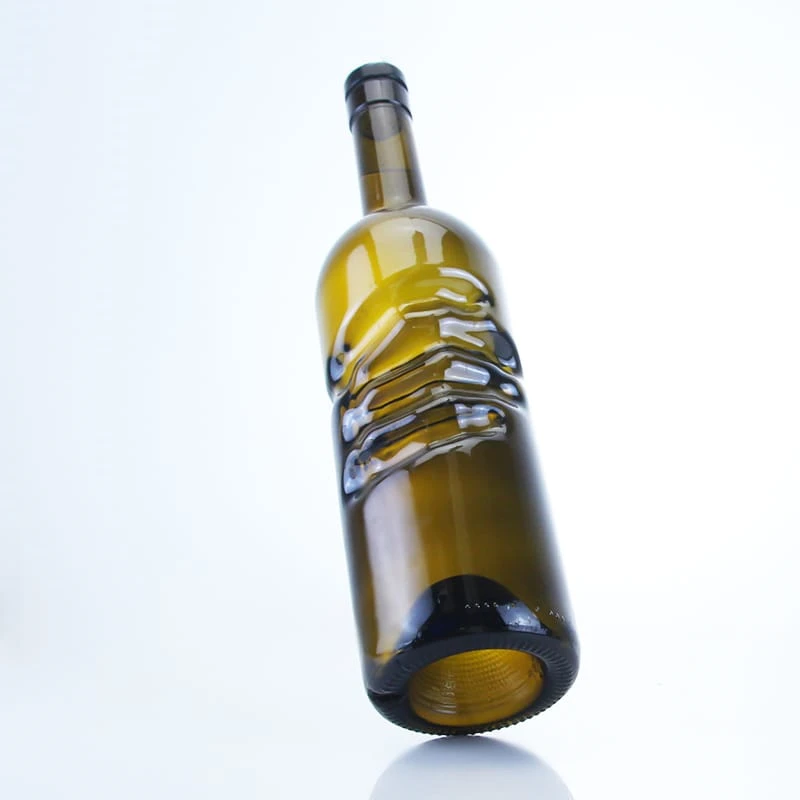 241-750ml rise bottom glass spary bottle with embossing for wine