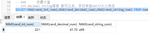 MySQL函数学习(四)-----聚合函数