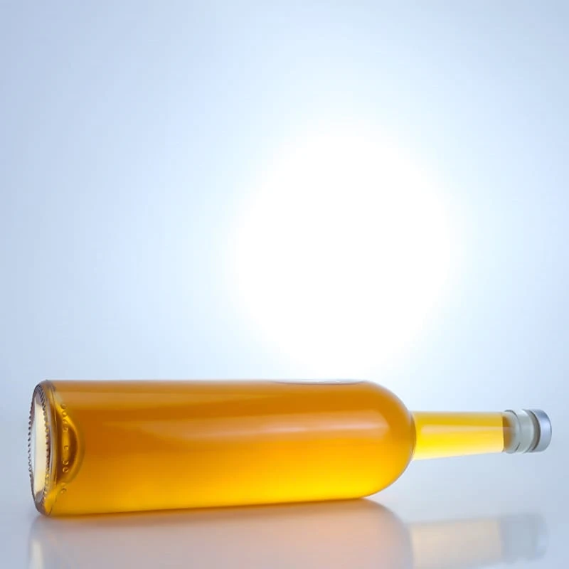 347-750ml clear glass wine bottle with long neck