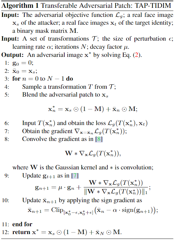 TAP-TIDIM algorithm