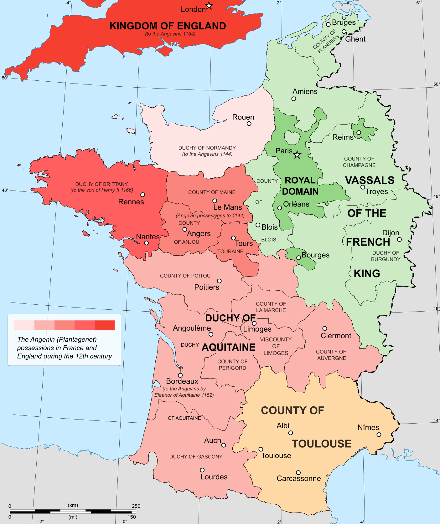 1154年的安茹帝国