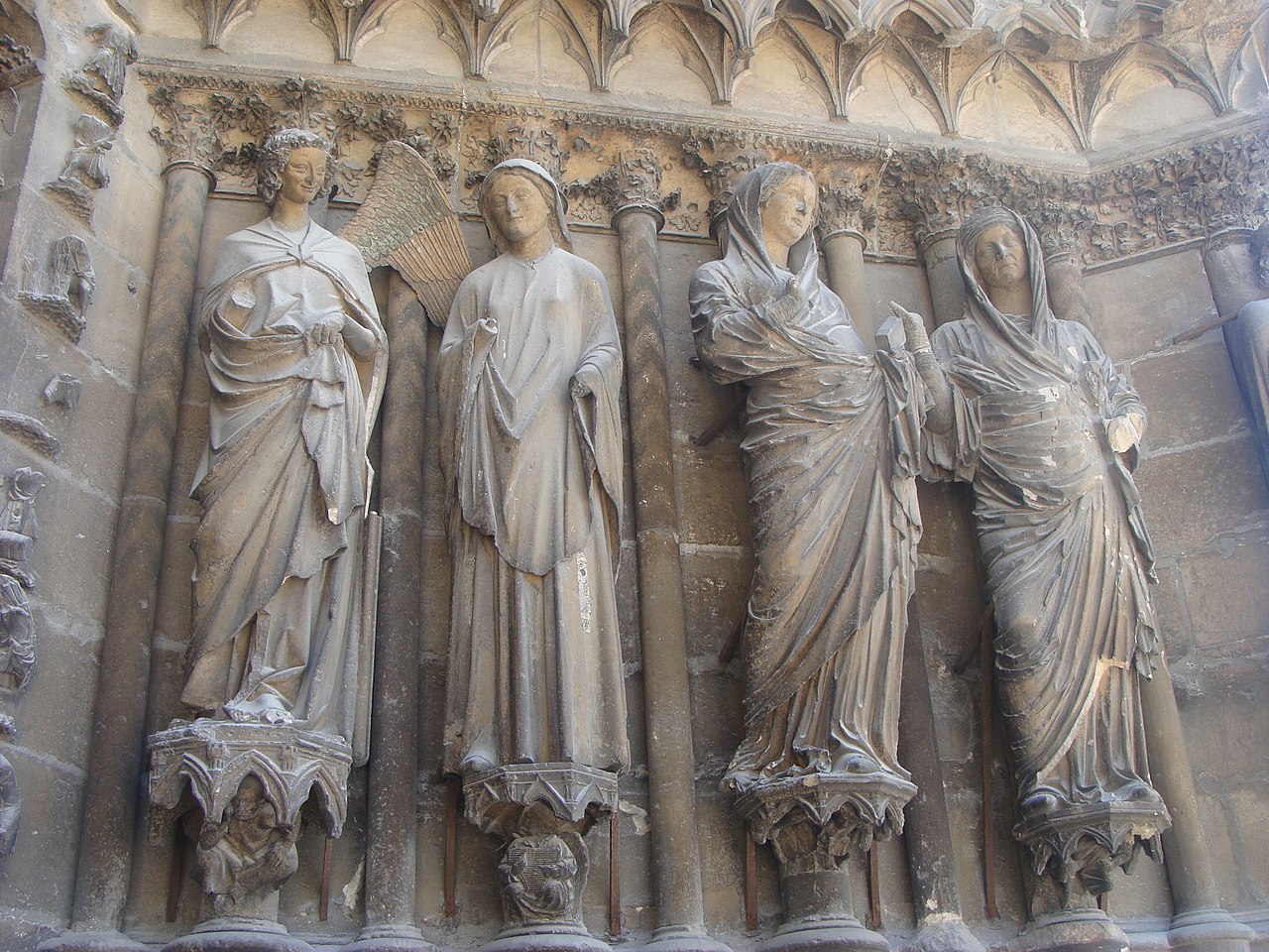 兰斯大教堂的雕塑