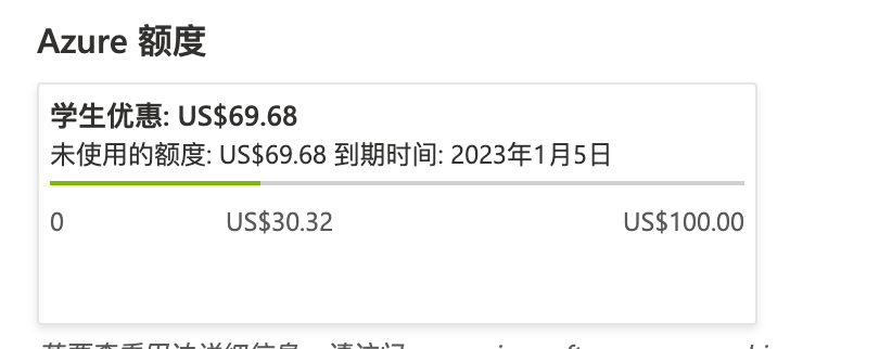 [已解决]  30 出一个8个月的 Azure 100, 已出