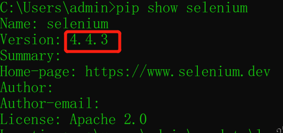 pip show selenium