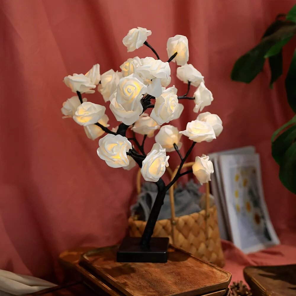 45cm Arbre Lumière De Décoration à 36 LED, Lampe De Nuit Rose Arbre De Table Pour La Décoration De La Maison, Du Mariage Et De Noël, Blanc Chaud - ST0003 15 45cm Arbre Lumière De Décoration à 36 LED, Lampe De Nuit Rose Arbre De Table Pour La Décoration De La Maison, Du Mariage Et De Noël, Blanc Chaud - ST0003 -Lemax Decor Magasin