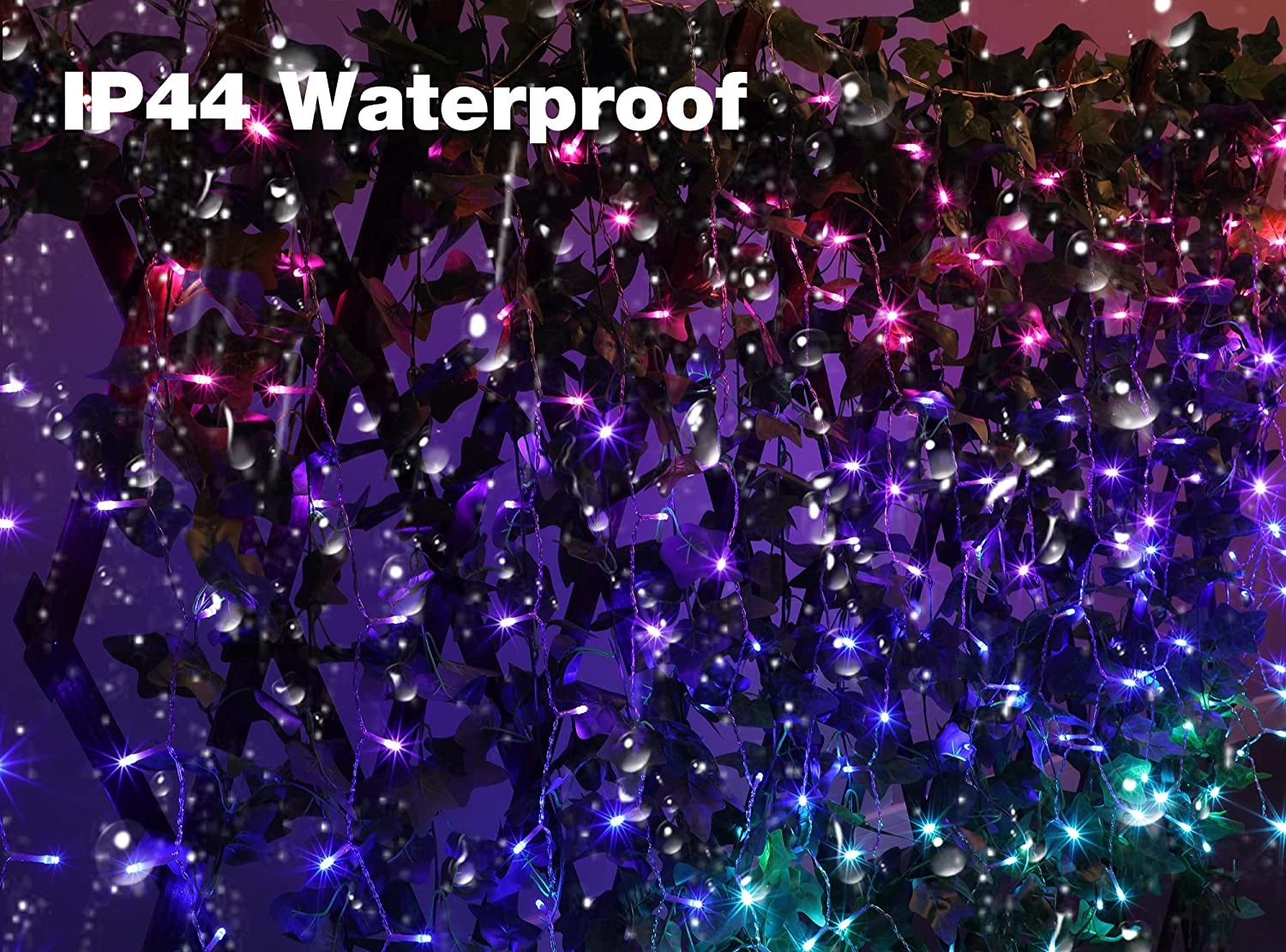 Rideau Lumineux à Brancher Intérieure, 1.5 X 1.0m LED Guirlande Lumineuse Rideau 192LEDs, 8 Modes D'Eclairage, Decoration De Fenêtre, Chambre, Noël, Mariage (Etanche IP44) - ST0019 15 Rideau Lumineux à Brancher Intérieure, 1.5 X 1.0m LED Guirlande Lumineuse Rideau 192LEDs, 8 Modes D'Eclairage, Decoration De Fenêtre, Chambre, Noël, Mariage (Etanche IP44) - ST0019 -Lemax Decor Magasin