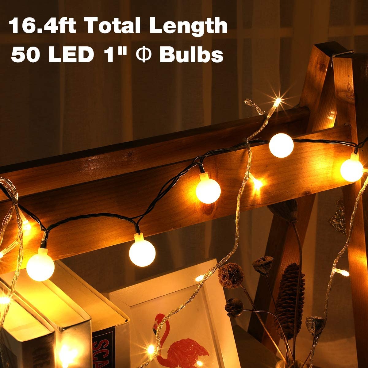 Guirlande Lumineuse Extérieur/intérieur Sur Câble Vert, 4.5M 50 LED étanche IP44, Pour Jardin, Mariage, Fête, Décoration De Noël (Blanc Chaud) 14 Guirlande Lumineuse Extérieur/intérieur Sur Câble Vert, 4.5M 50 LED étanche IP44, Pour Jardin, Mariage, Fête, Décoration De Noël (Blanc Chaud) -Lemax Decor Magasin