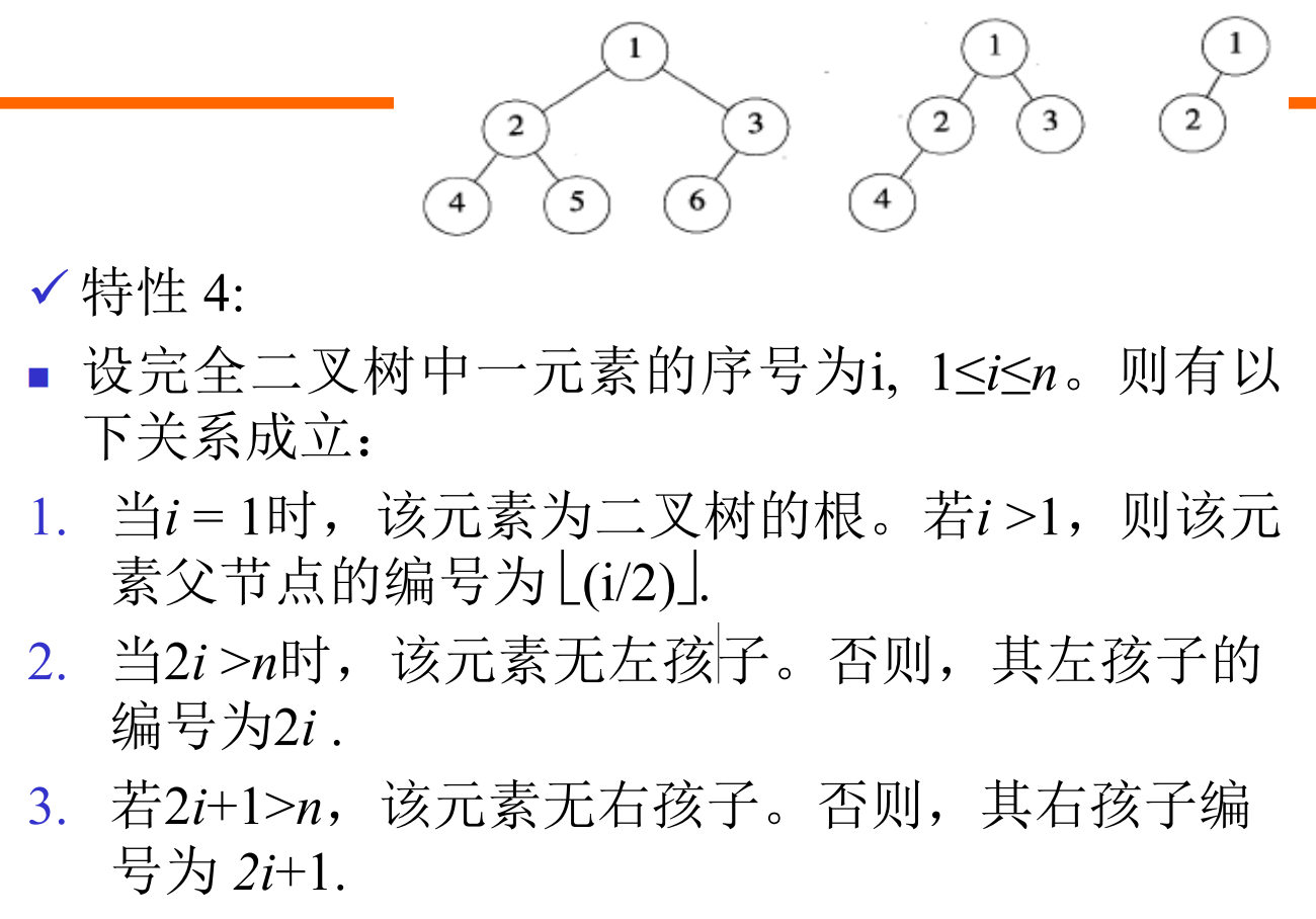 完全二叉树的特性四