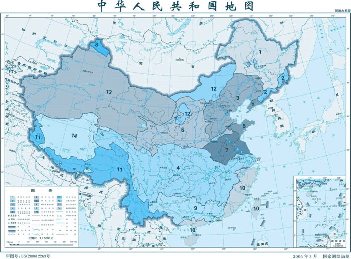中国流域图