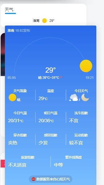 WordPress天气显示-自定义HTML代码设置-依米花分享网