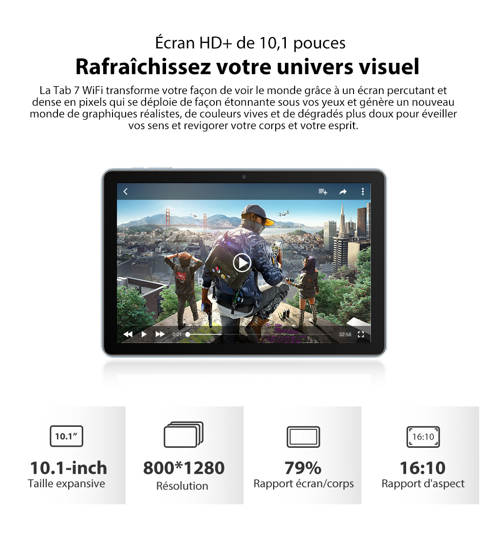 Tablette 8 Pouces 2023 Android 11 Tablet WiFi 2.4G/5G, Tablette Tactile  pour enfants, Noir : : High-tech