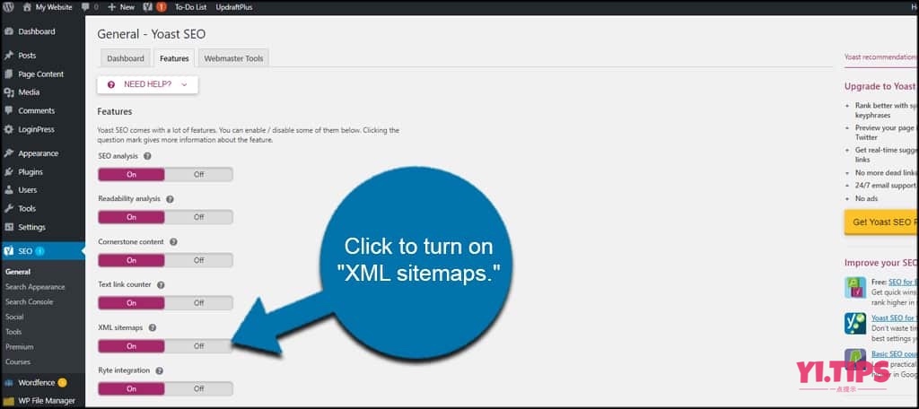图片[4]-使用 Yoast SEO 创建 WordPress 站点地图-Yi.Tips