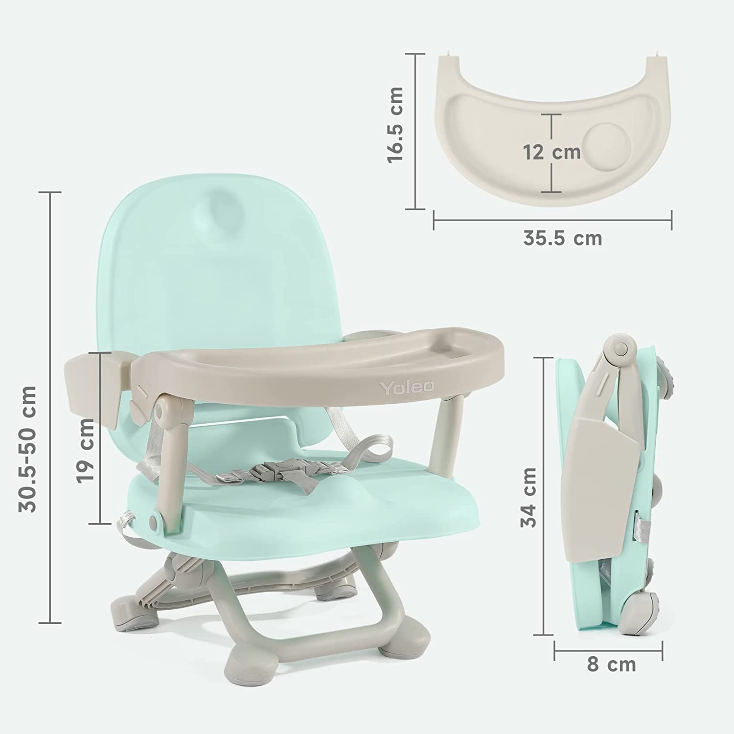 Chaise Enfant Pliable, Chaise Haute Bébé Portable, Rehausseur Siège Bébé, Chaise Repas En Hauteur Réglable, Plateau Amovible, 6 Mois à 3 Ans, Vert 12 Chaise Enfant Pliable, Chaise Haute Bébé Portable, Rehausseur Siège Bébé, Chaise Repas En Hauteur Réglable, Plateau Amovible, 6 Mois à 3 Ans, Vert -ATMOSPHERA || Songmics Soldes Boutique
