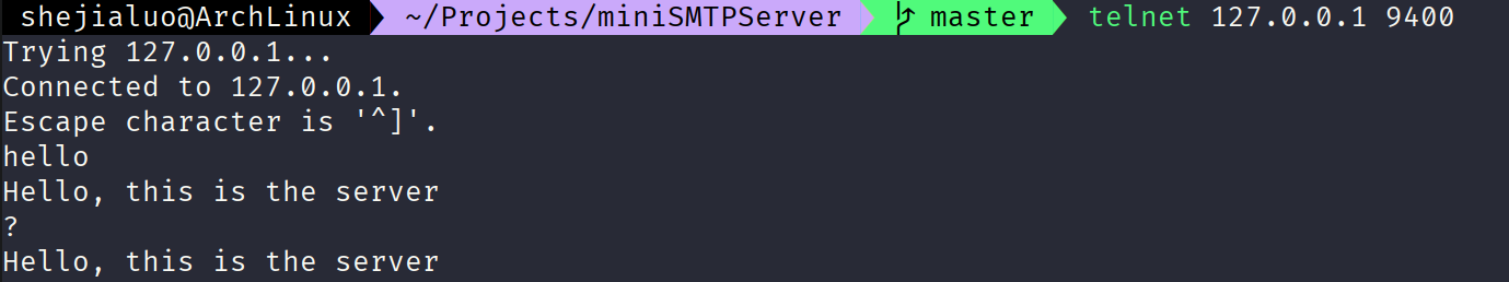 Simple Server Test Result