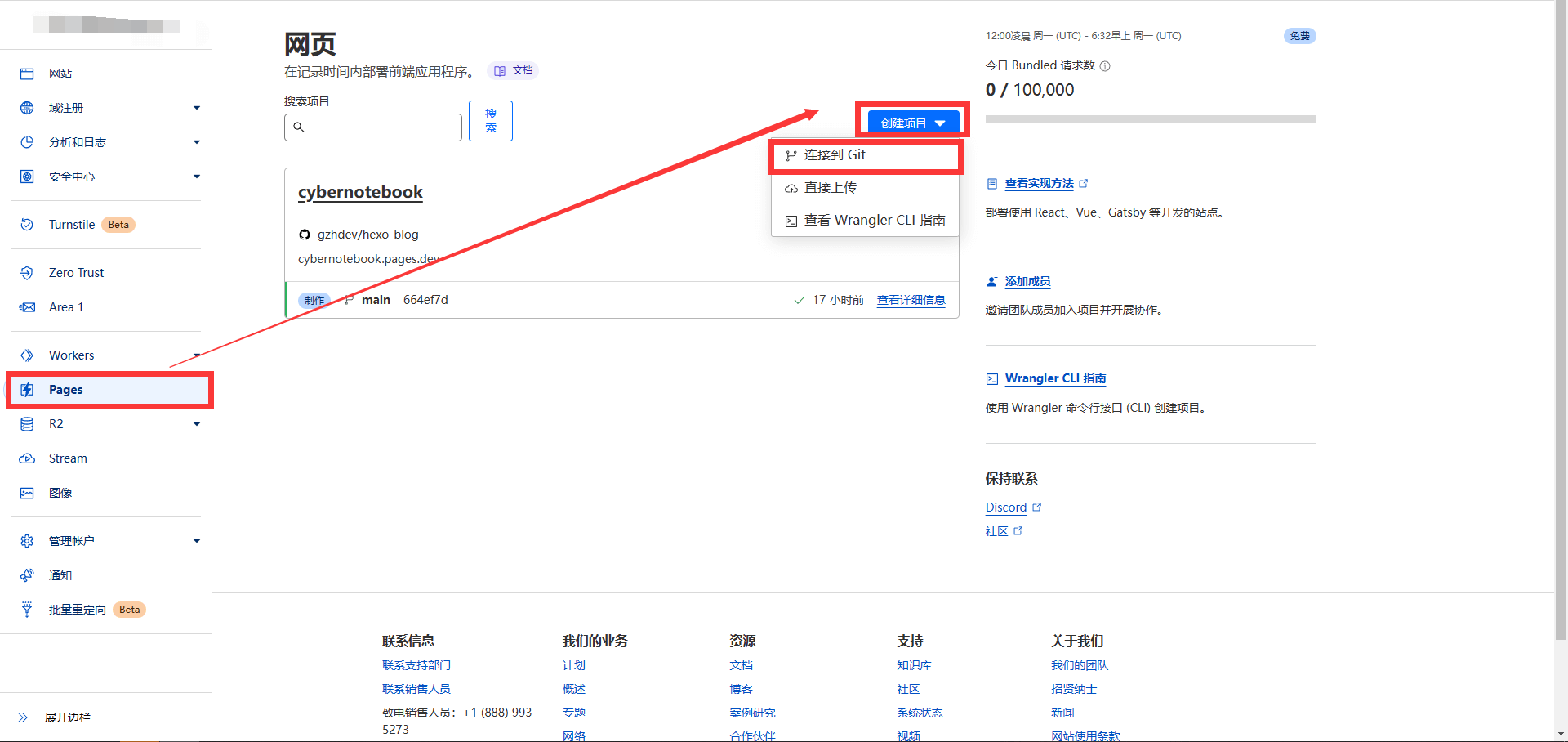 创建Pages 创建Pages