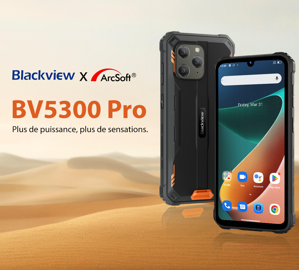 BLACKVIEW BV5200 PRO 7+64Go Incassable Téléphone Portable 5180mAh