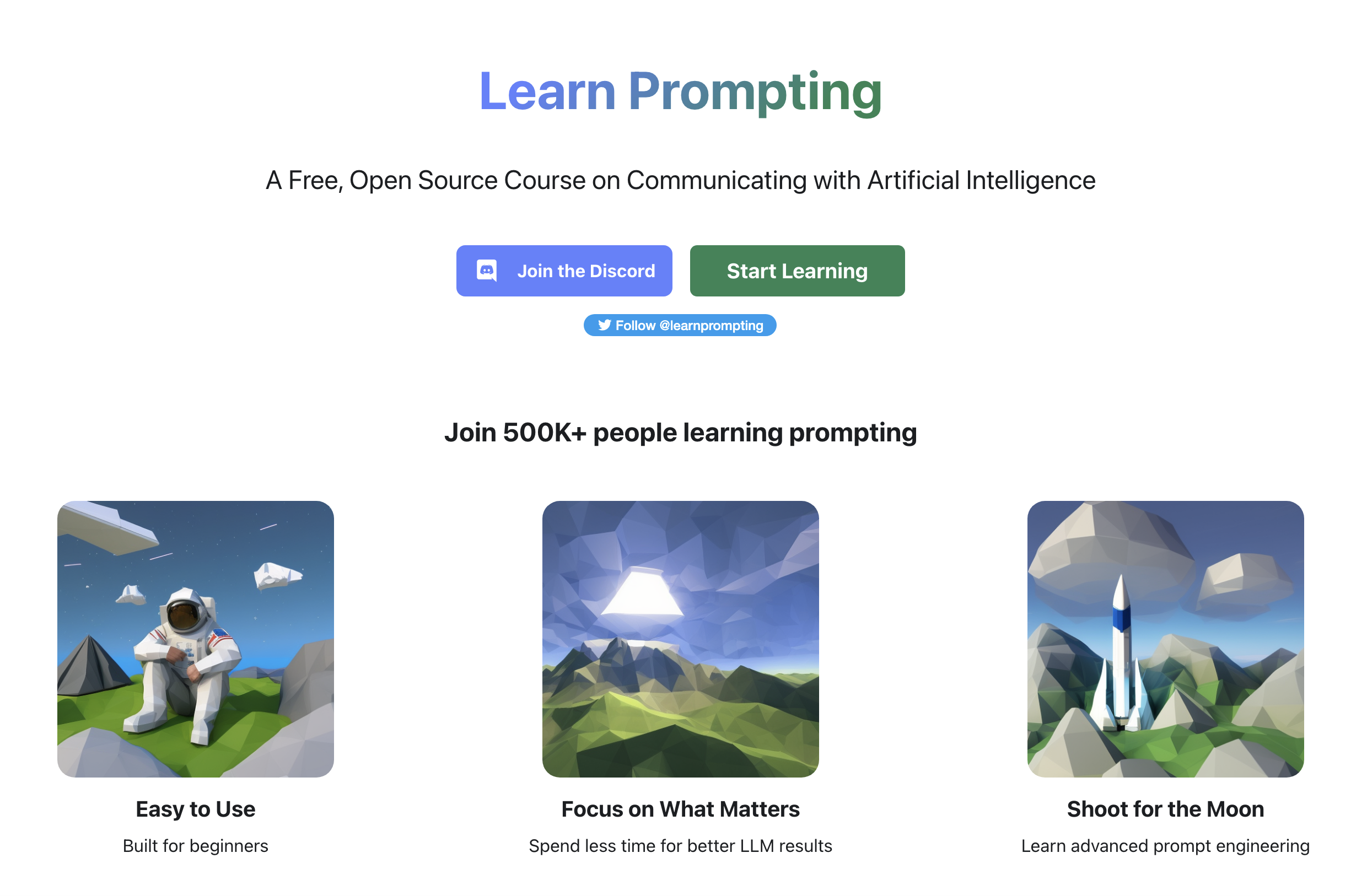 Learn Prompting 一个与AI交流的免费开源的课程