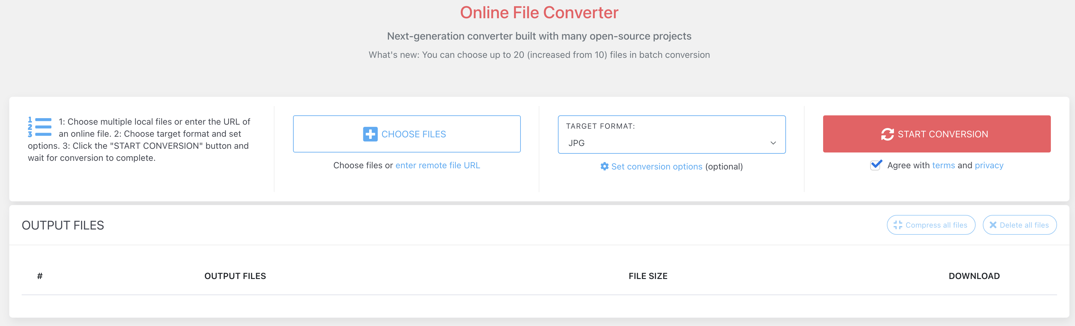 Online file converter built by open source projects MoyuNews
