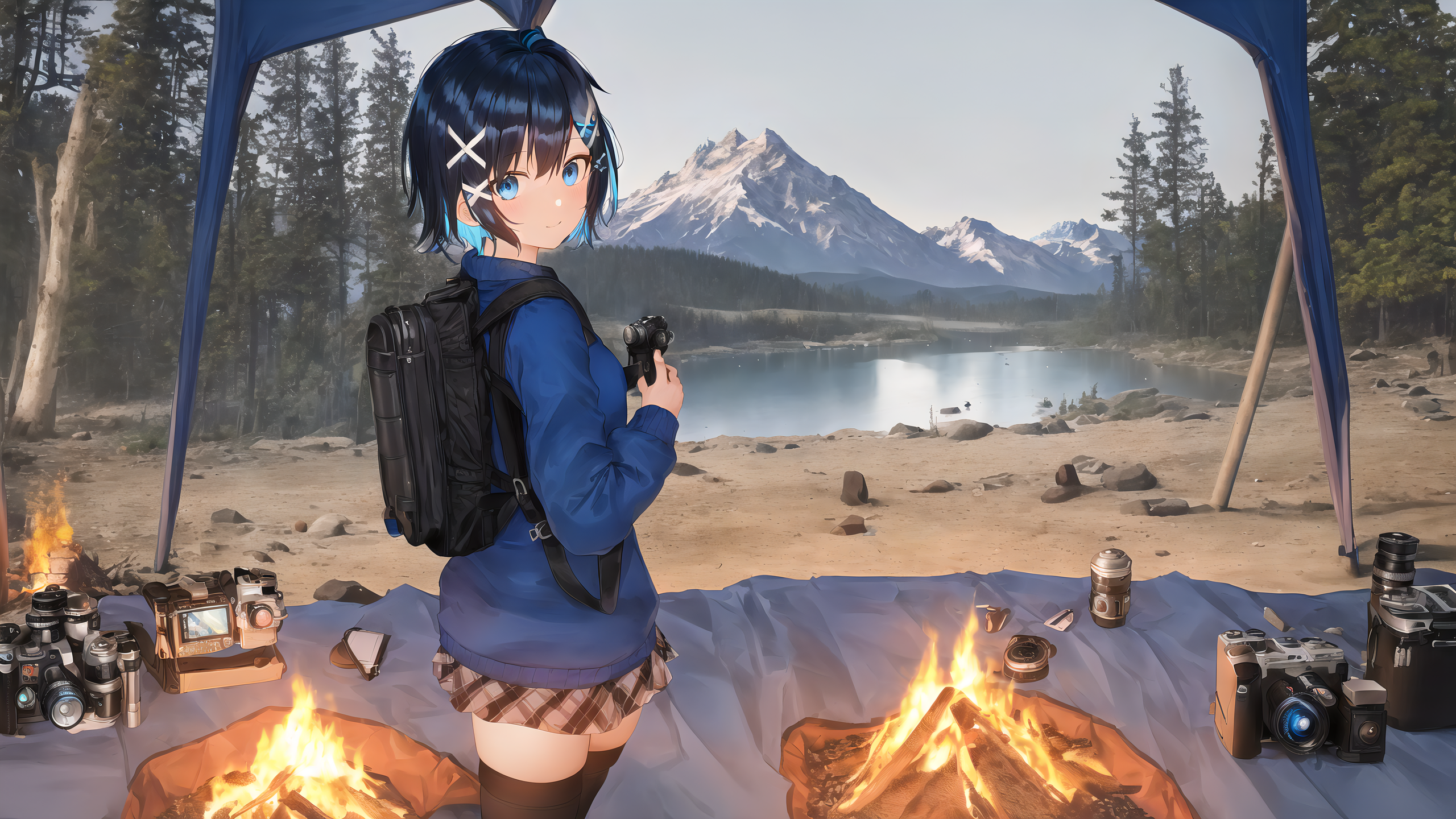 00003-4053909491-traveler, exploring, map, compass, backpack, camera, tent, campfire, mountains, excitement, masterpiece, best quality,, short bl.png