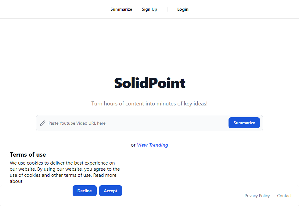 SolidPoint,一款免费的YouTube视频总结工具