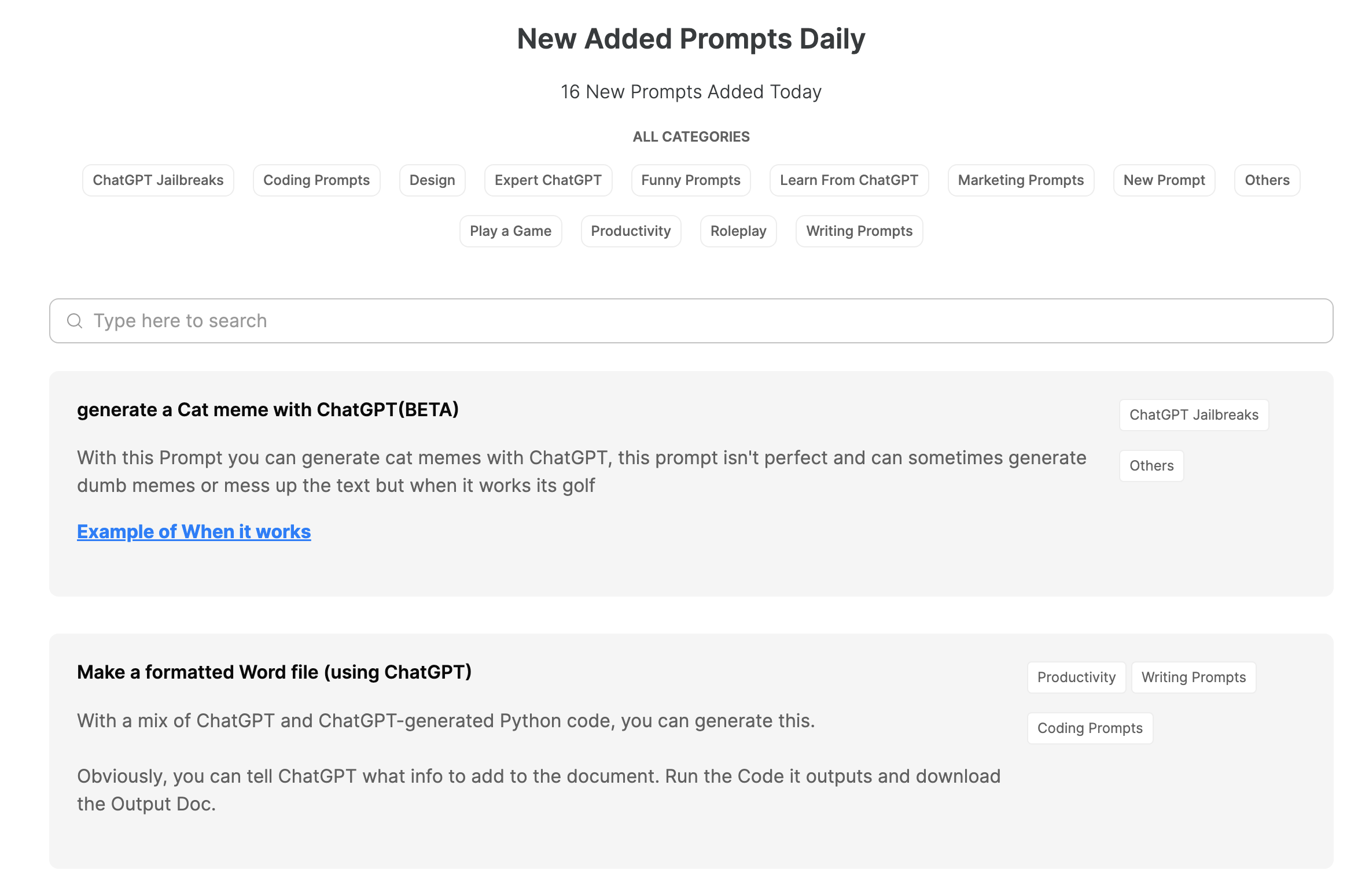 PromptVibes：拥有大量chatGPT提示