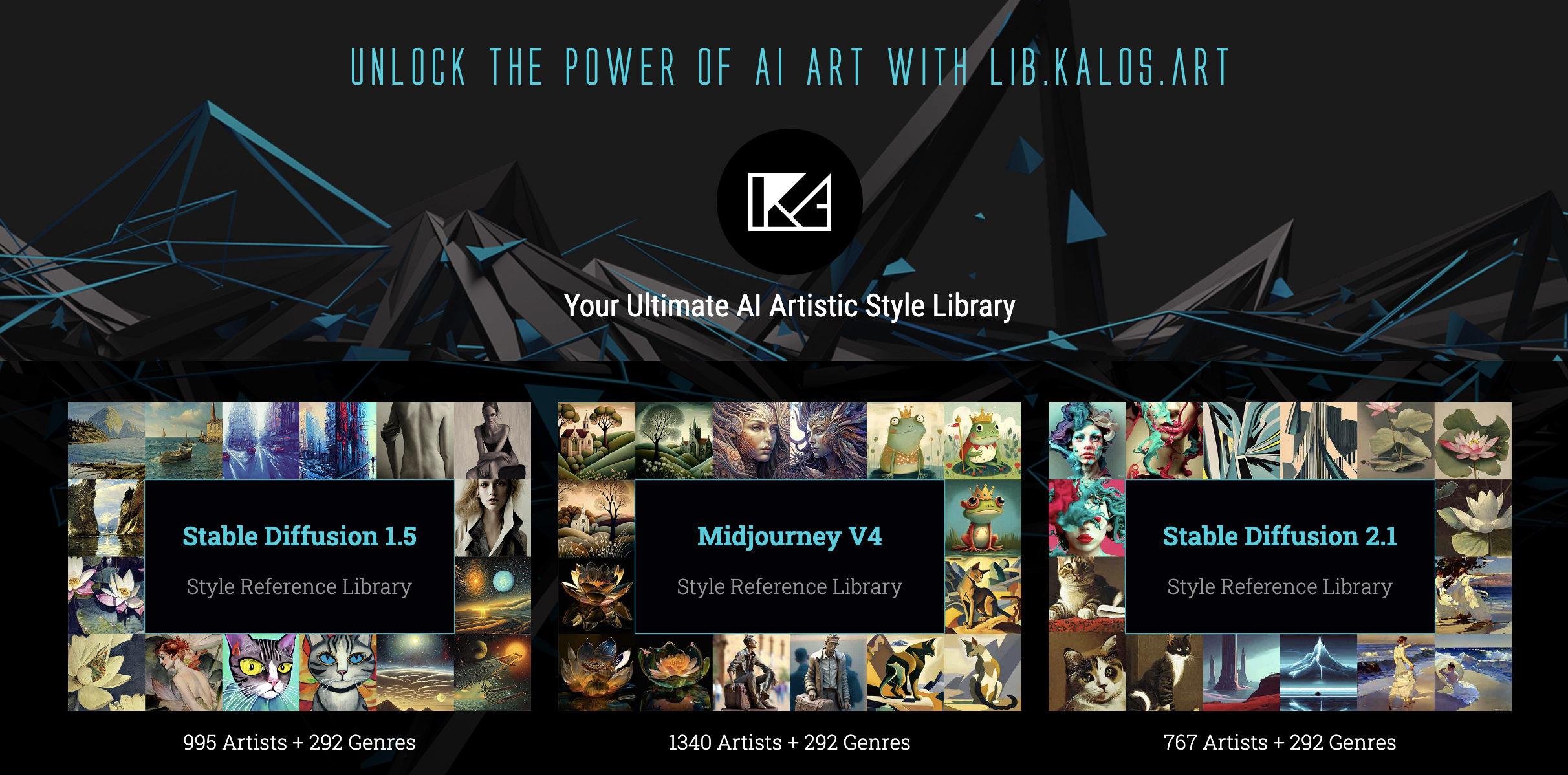 kalos：汇集1000多位艺术家在 midjounery关键字生成图像效果