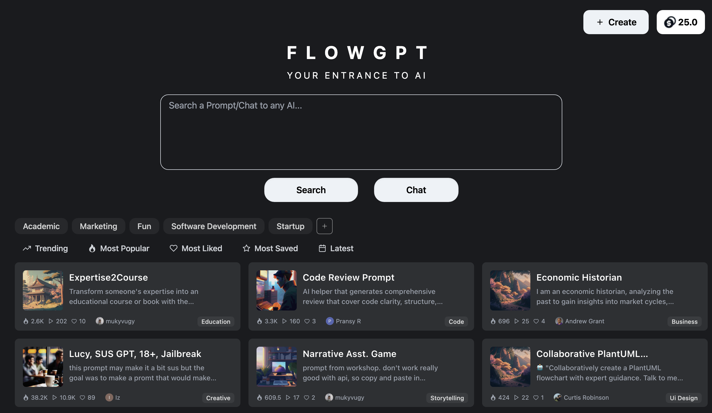 Flowgpt：与Chatgpt融合度非常高的Prompt应用