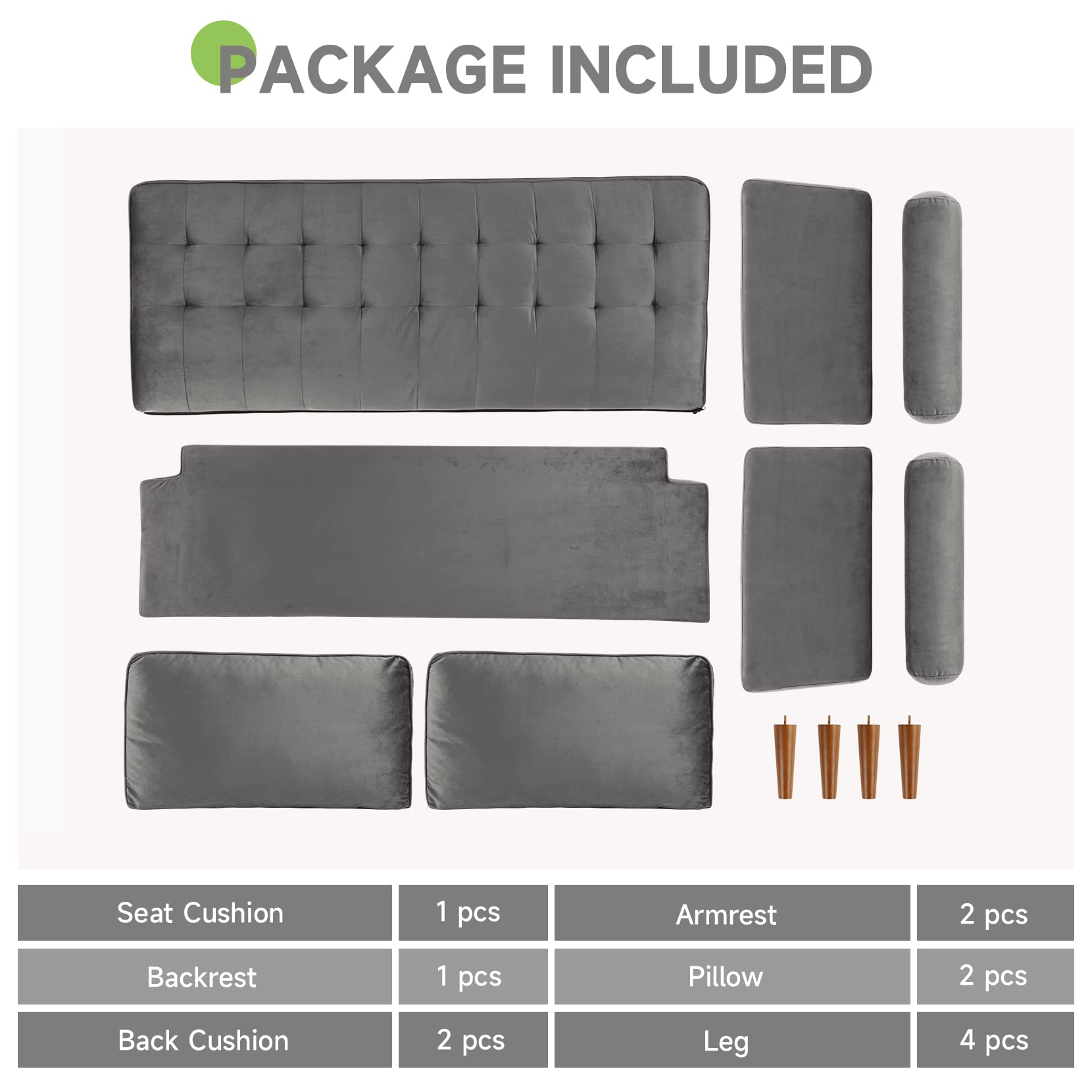 Canapé à 3 Places Moderne, Canapé à Bras Roulés En Velours Loveseat, Fauteuil Salon Avec Accoudoirs Pr Chambre Bureau, Gris, 148 Cm 14 Canapé à 3 Places Moderne, Canapé à Bras Roulés En Velours Loveseat, Fauteuil Salon Avec Accoudoirs Pr Chambre Bureau, Gris, 148 Cm -VIDAXL || Songmics Soldes