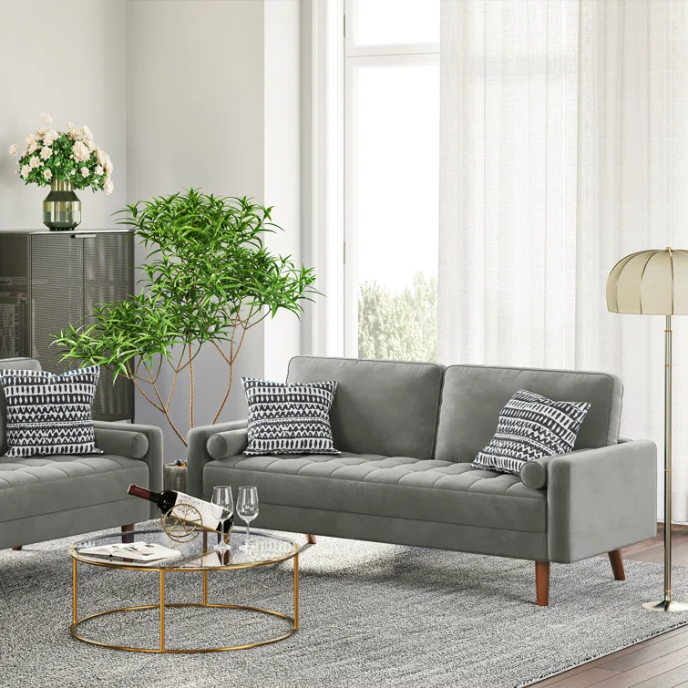 Canapé à 3 Places Moderne, Canapé à Bras Roulés En Velours Loveseat, Fauteuil Salon Avec Accoudoirs Pr Chambre Bureau, Gris, 148 Cm 15 Canapé à 3 Places Moderne, Canapé à Bras Roulés En Velours Loveseat, Fauteuil Salon Avec Accoudoirs Pr Chambre Bureau, Gris, 148 Cm -VIDAXL || Songmics Soldes