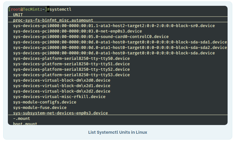 如何在 Linux 中列出 Systemd 下所有正在运行的服务