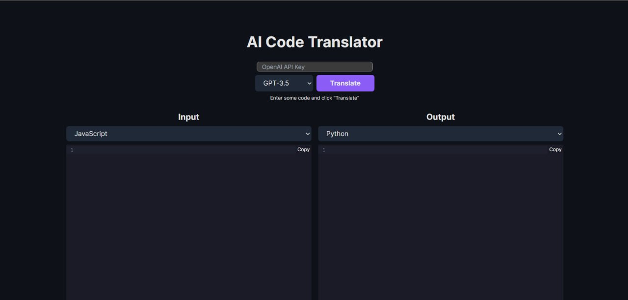 Code Translator：将代码从一种程序语言翻译成另一种程序语言