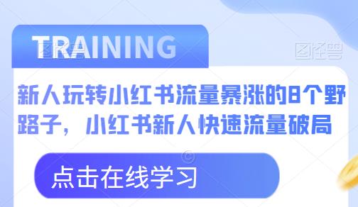 新人玩转小红书流量暴涨的8个野路子，小红书新人快速流量破局第一学习库-致力于各大收费VIP教程和网赚项目分享第一学习库