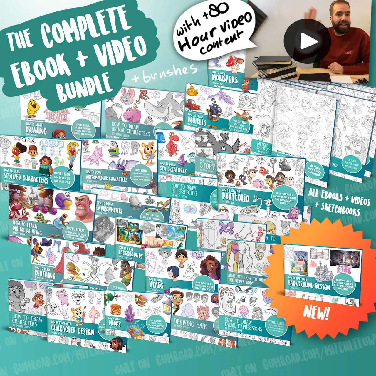 如何绘画完整视频教程+电子书 by Mitch Leeuwe