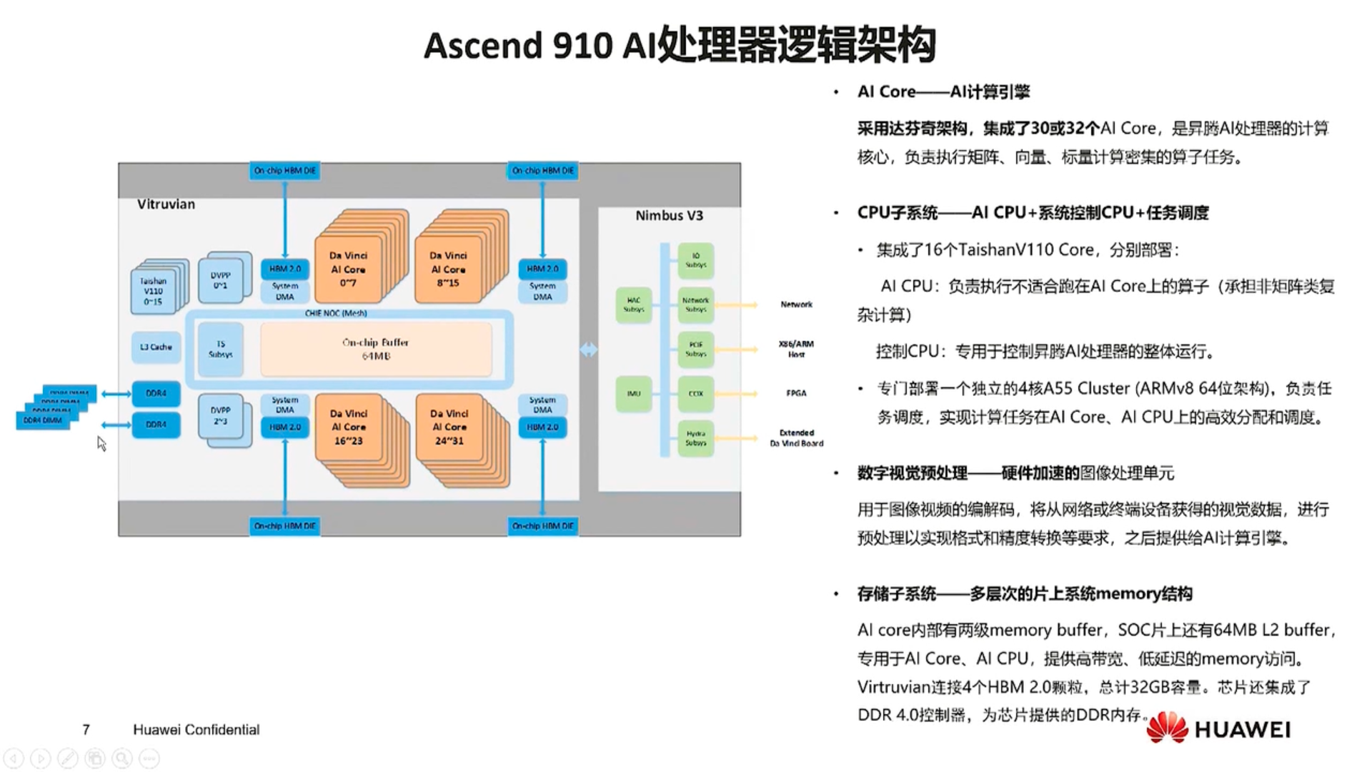 Ascend 910 AI Processor架构