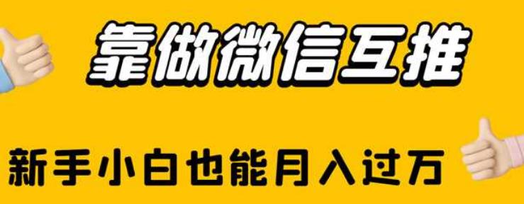 靠做微信互推，新手小白也能月入过万【揭秘】第一学习库-致力于各大收费VIP教程和网赚项目分享第一学习库