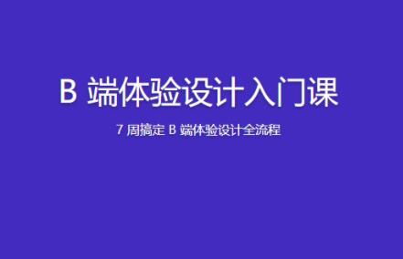 B 端体验设计入门课一点库资源-致力于各大收费VIP教程和网赚项目分享一点库资源