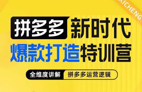 玺承·拼多多新时代爆款打造特训营，全维度讲解拼多多运营逻辑第一学习库-致力于各大收费VIP教程和网赚项目分享第一学习库