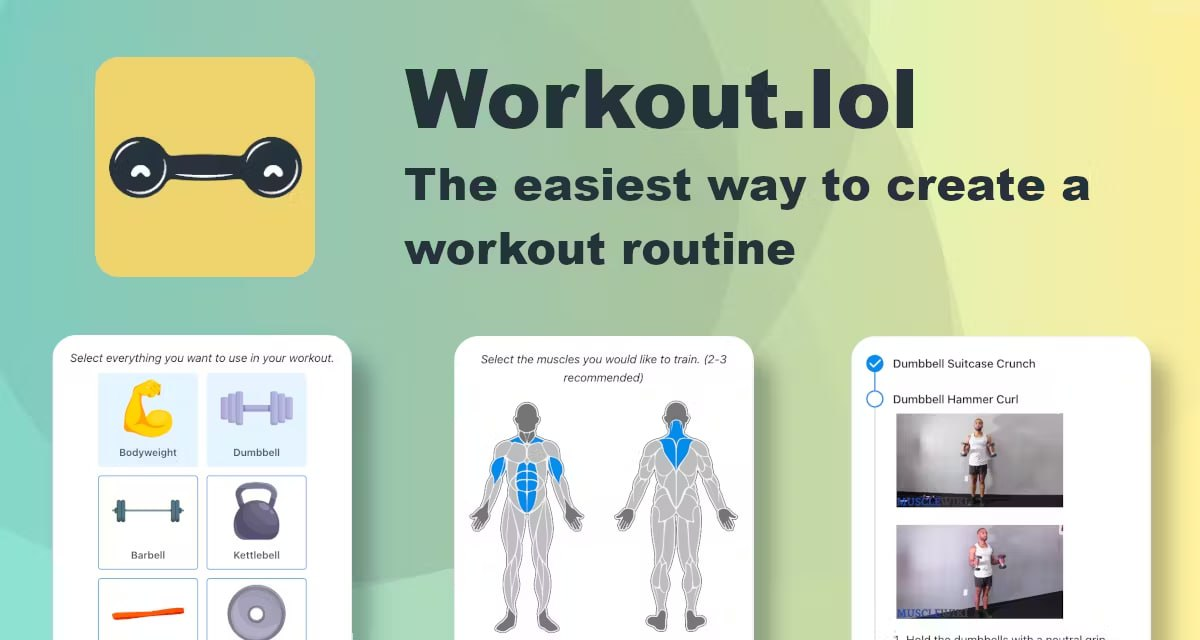 Workout.lol：一个免费的健身教学网站