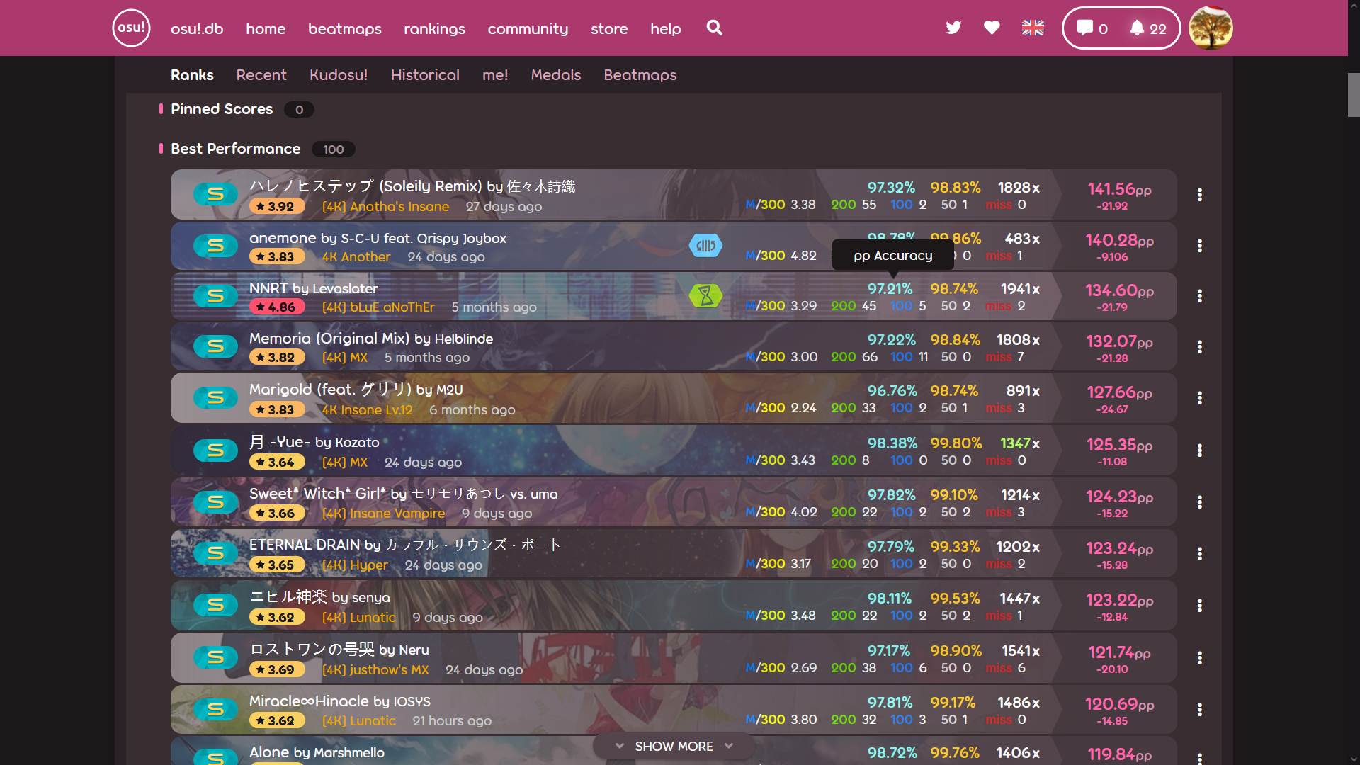 VoltaXTY's osu!mania profile page on Sep 19, 2023