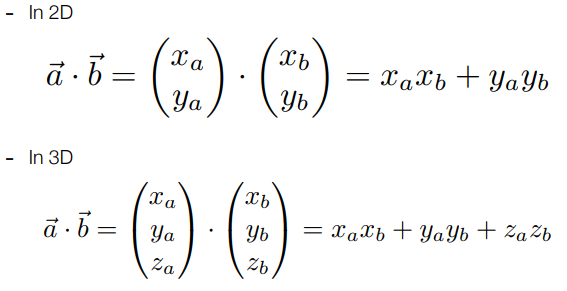 Dot Product in Cartesian Coordinates