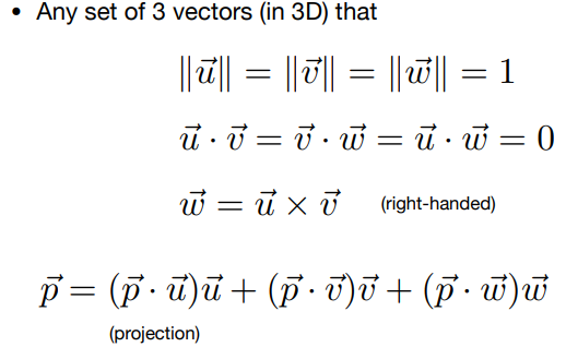 Orthonormal Coordinate Frames