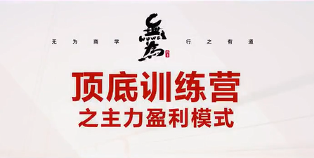 无为：抄底逃顶实战训练营第一学习库-致力于各大收费VIP教程和网赚项目分享第一学习库