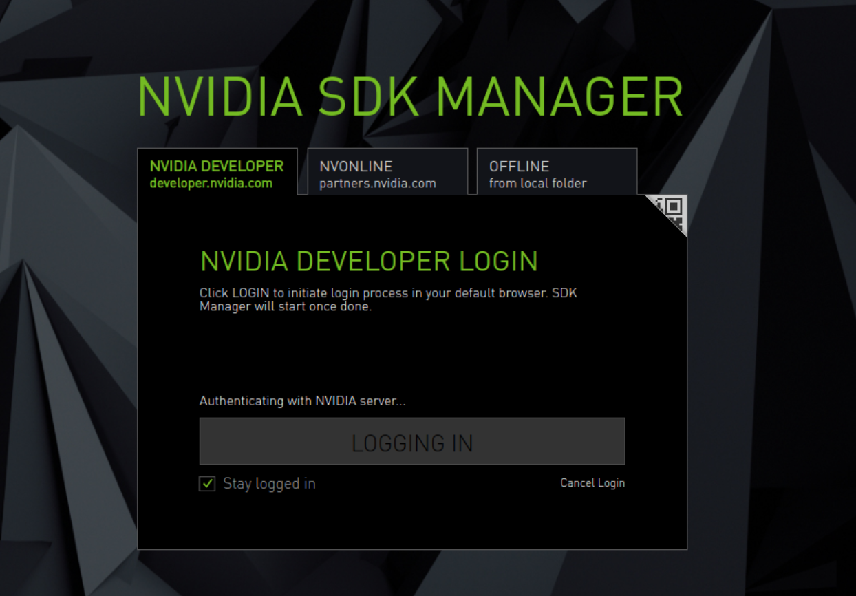 SDK Manager Login