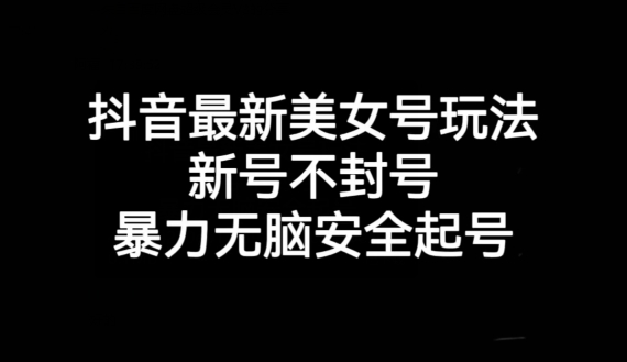 抖音最新美女号玩法，新号不封号，暴力无脑安全起号【揭秘】一点库资源-致力于各大收费VIP教程和网赚项目分享一点库资源