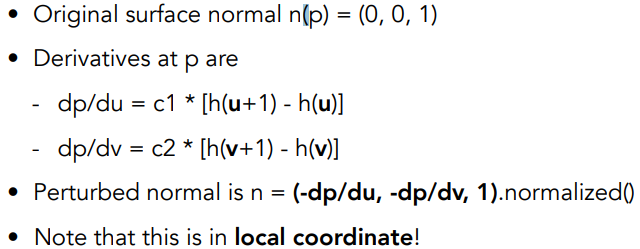 perturb the normal (in 3D)