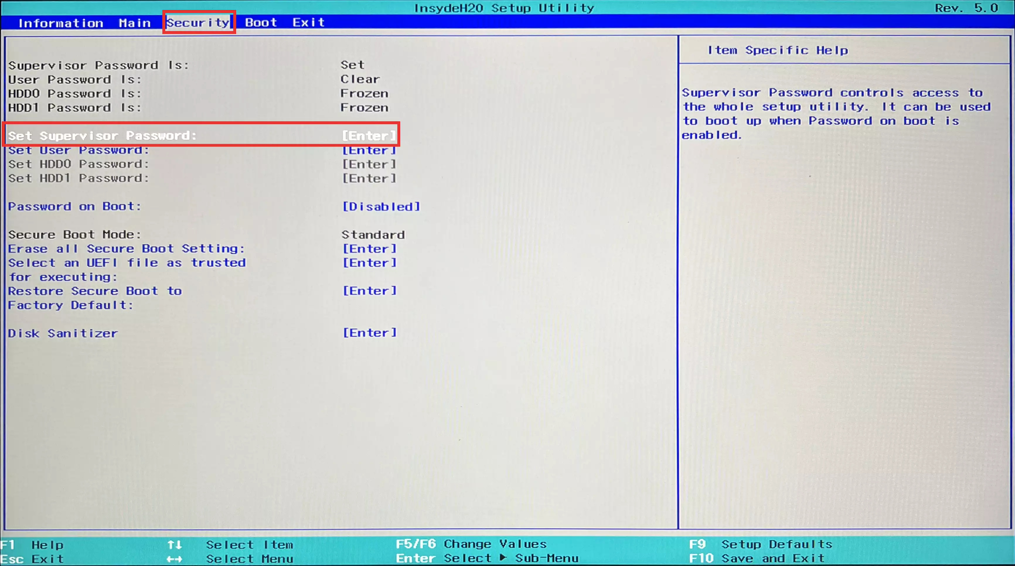 Set Supervisor Password.webp