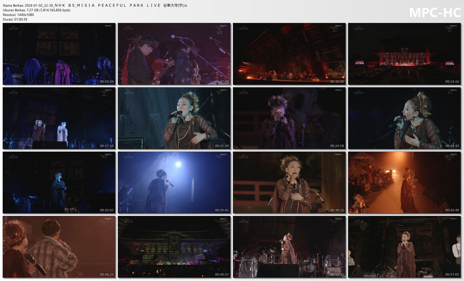 [TV-Show] MISIA PEACEFUL PARK Dialogue for Inclusion 2023 ＠東大寺 (2024.01.02/TS/7.28GB)